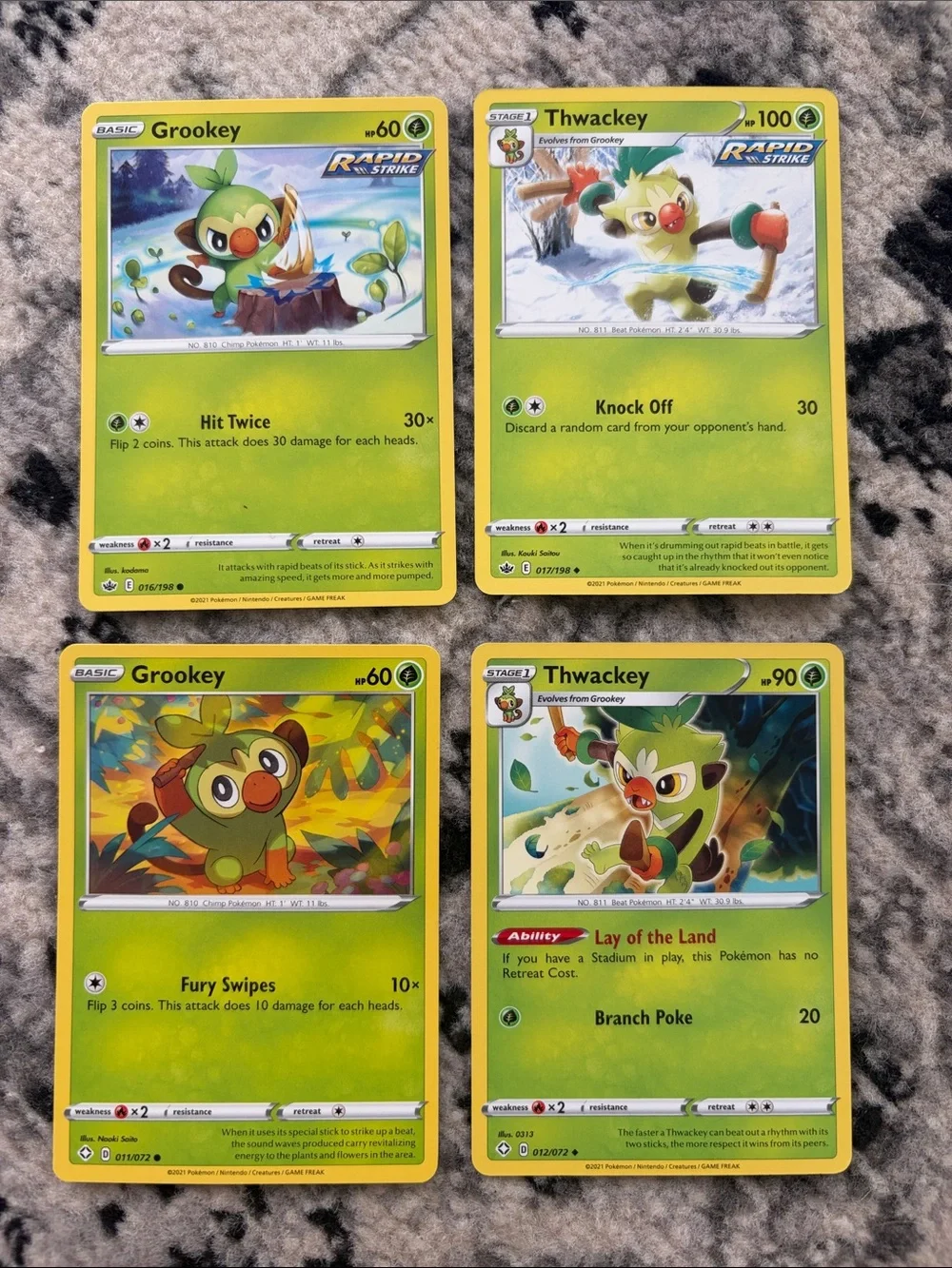 Grookey & Thwackey Evolution Lot | Shining Fates + Chilling Reign | ✨5/$25✨